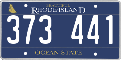 RI license plate 373441