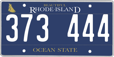 RI license plate 373444
