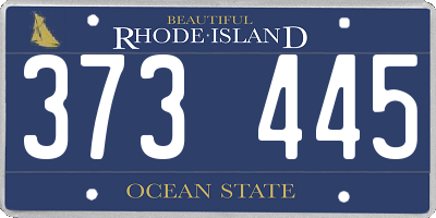 RI license plate 373445