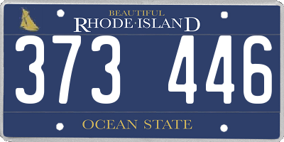 RI license plate 373446