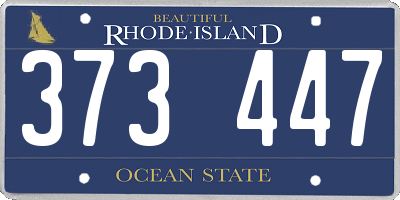 RI license plate 373447