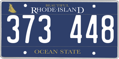 RI license plate 373448