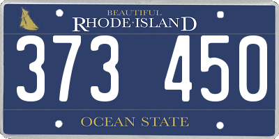 RI license plate 373450