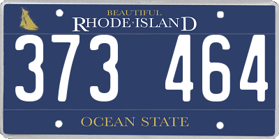 RI license plate 373464