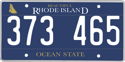 RI license plate 373465