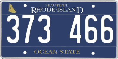 RI license plate 373466