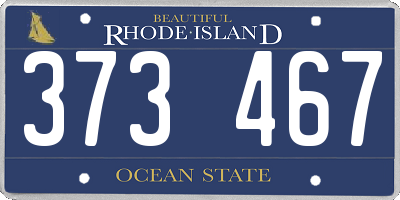 RI license plate 373467