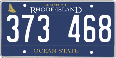 RI license plate 373468