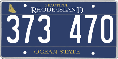 RI license plate 373470