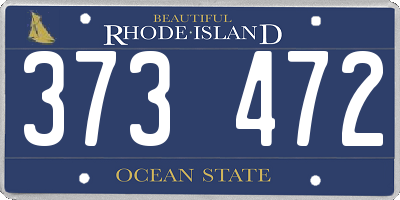 RI license plate 373472