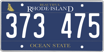 RI license plate 373475