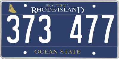 RI license plate 373477
