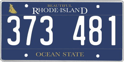 RI license plate 373481