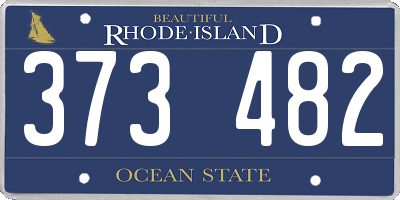 RI license plate 373482
