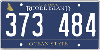 RI license plate 373484