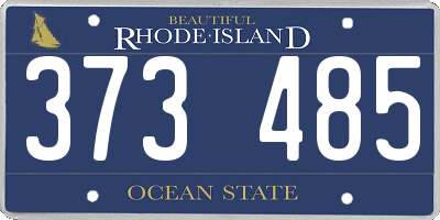 RI license plate 373485