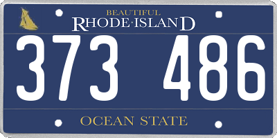 RI license plate 373486