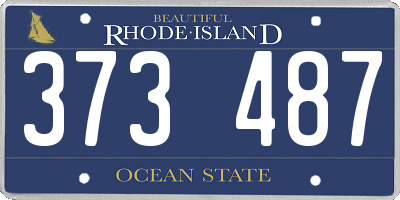RI license plate 373487