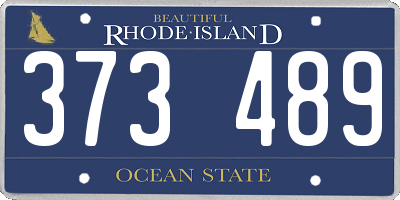 RI license plate 373489