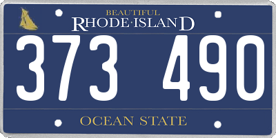RI license plate 373490