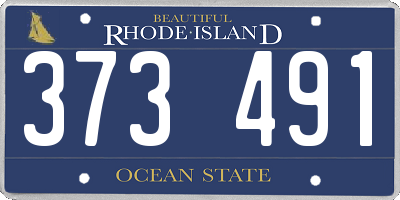 RI license plate 373491