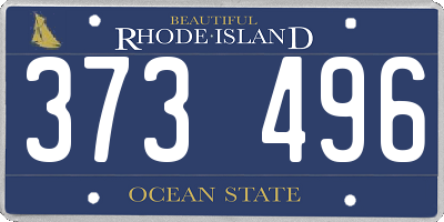 RI license plate 373496
