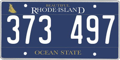 RI license plate 373497