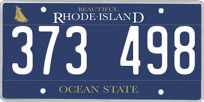RI license plate 373498