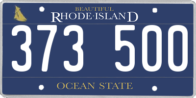 RI license plate 373500
