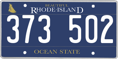 RI license plate 373502