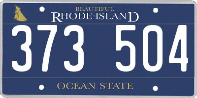RI license plate 373504