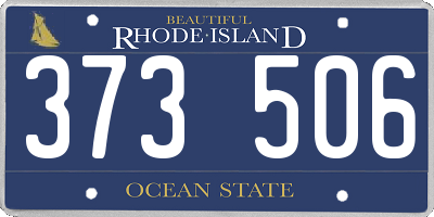 RI license plate 373506