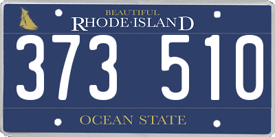 RI license plate 373510