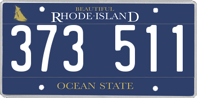 RI license plate 373511