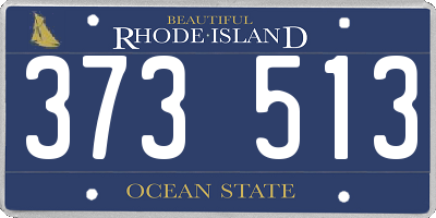 RI license plate 373513