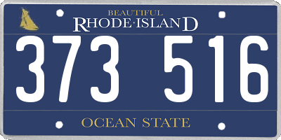 RI license plate 373516