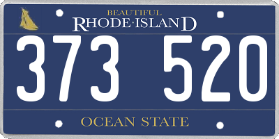 RI license plate 373520