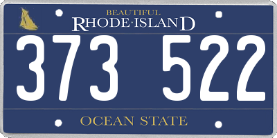 RI license plate 373522