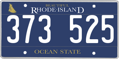 RI license plate 373525