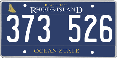 RI license plate 373526