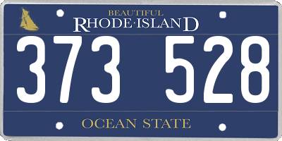 RI license plate 373528