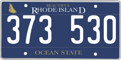 RI license plate 373530