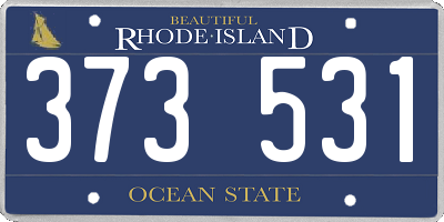 RI license plate 373531