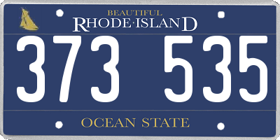 RI license plate 373535