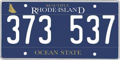 RI license plate 373537