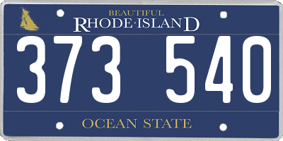 RI license plate 373540