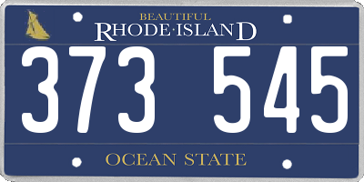 RI license plate 373545
