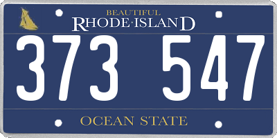 RI license plate 373547