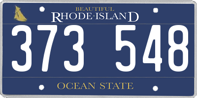 RI license plate 373548