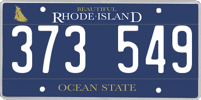RI license plate 373549